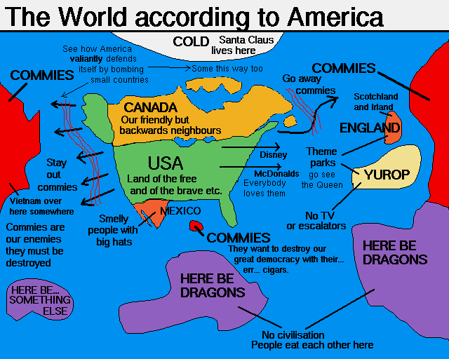 American world map...