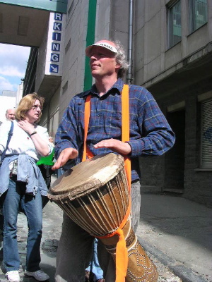 Playing djembe again...