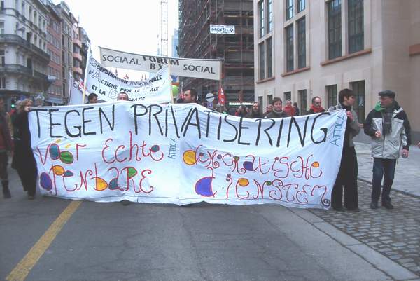 Tegen privatisering...