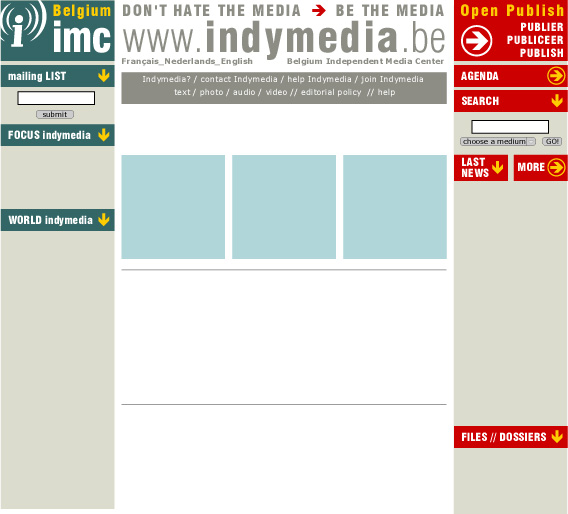 belgium IMC homepage...